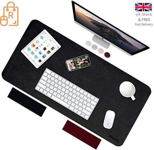 Multifunctional Office Desk Protector Faux Leather, 90cm * 43cm - Black / Red - RLO Tech