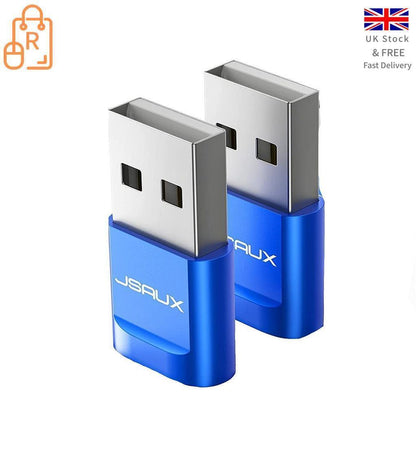 Premium USB Type C Female to USB A Male Adapter Converter Charger - Blue - RLO Tech