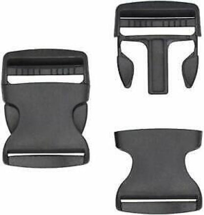 Delrin Side Release Buckles, 5 Sizes, for Webbing DIY Paracord Bracelets, Black - RLO Tech