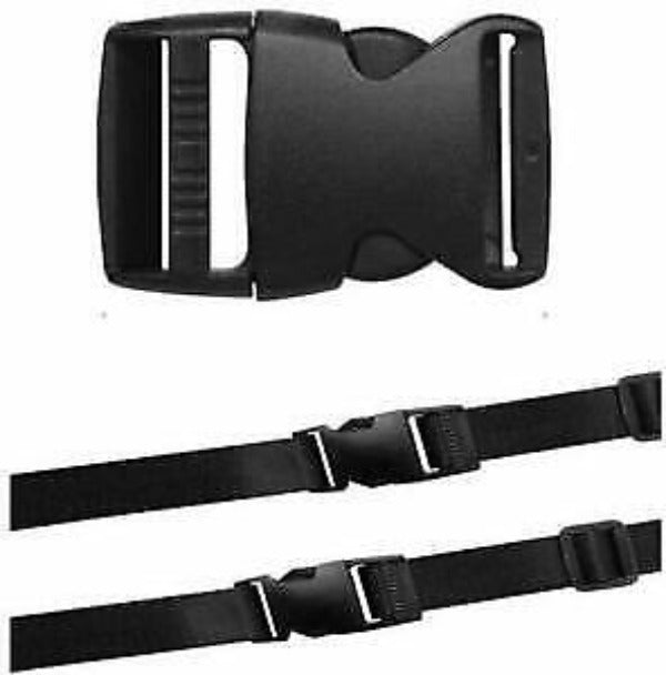 Delrin Side Release Buckles, 5 Sizes, for Webbing DIY Paracord Bracelets, Black - RLO Tech