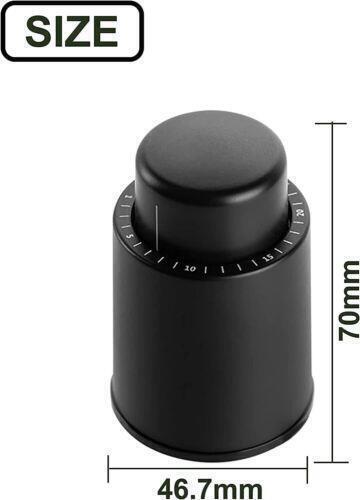 Vacuum Wine Bottle Stopper With Time Recorder Keeps Your Wine Really Fresh 2 Pk - RLO Tech