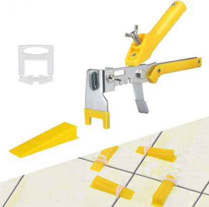 Tile Leveling System 1.5mm with 300 Spacers 100 Reusable Wedges and Push Pliers