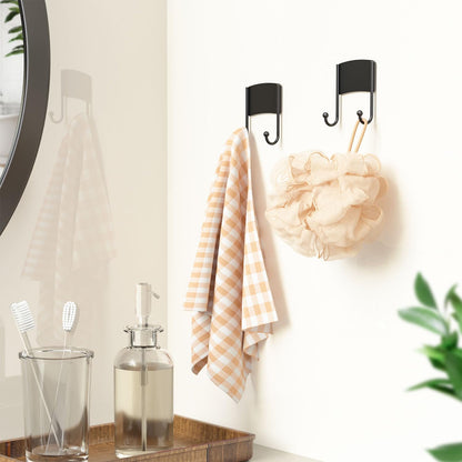 Black Stick on Hooks for Hanging: Musical Note Hooks for Hanging Heavy Duty