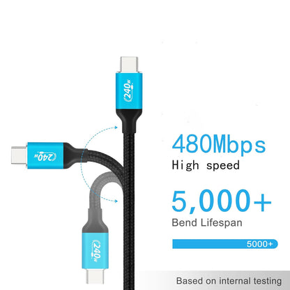 Premium USB C to USB C Charging Cable 100w 20V5A Fast Charging Cable 0.5m 2 Pack