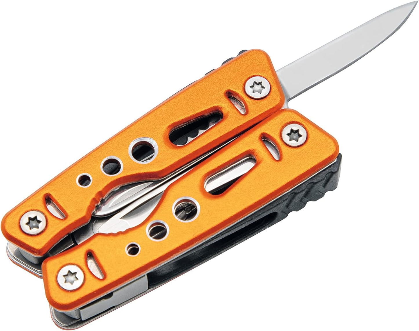 Milestone Compact Multi Function Camping Tool - Orange, 6.8 x 3.1 x 1.4 cm