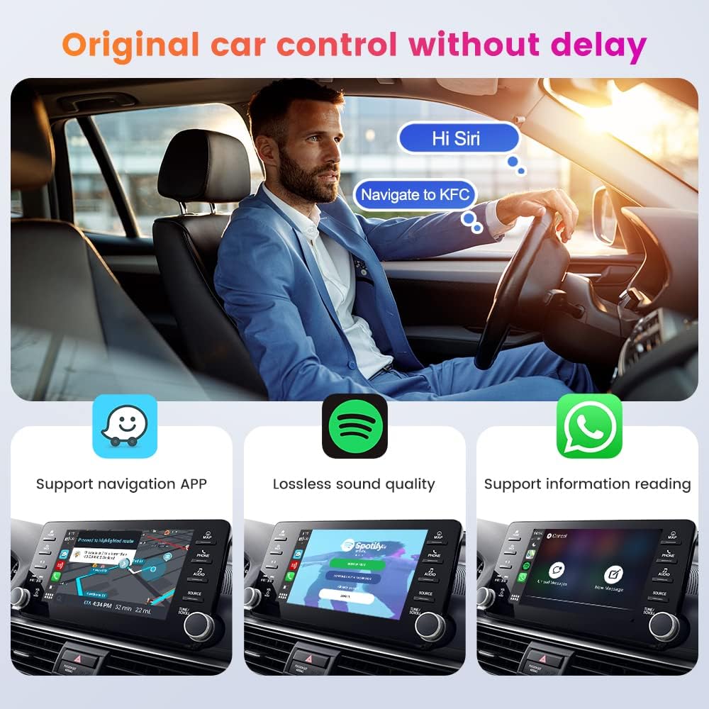 Carlinkit Wireless 2in1 Adapter For cars with apple CarPlay or Android Auto