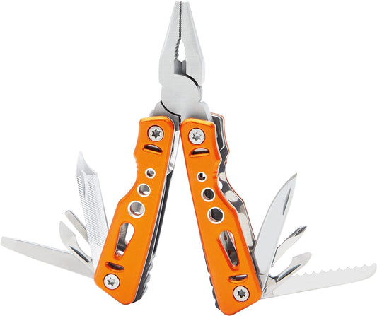 Milestone Compact Multi Function Camping Tool - Orange, 6.8 x 3.1 x 1.4 cm