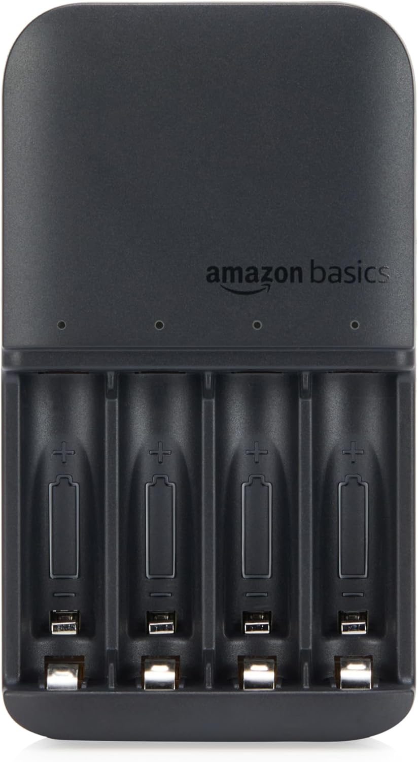 Amazon Basics Battery Charger for Rechargeable AA and AAA NiMh Batteries