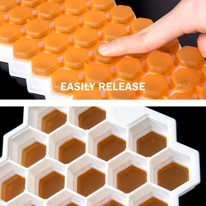 4 Pack Ice Cube Trays With Air Tight Container and Locking Lid Makes 188 Cubes - RLO Tech