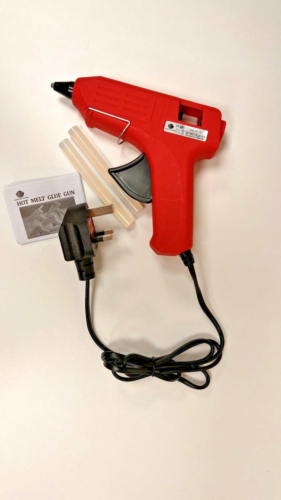 Full Size 40w Hot Melt Glue Gun With 50 Glue Sticks FREE - Total 52 Sticks - RLO Tech