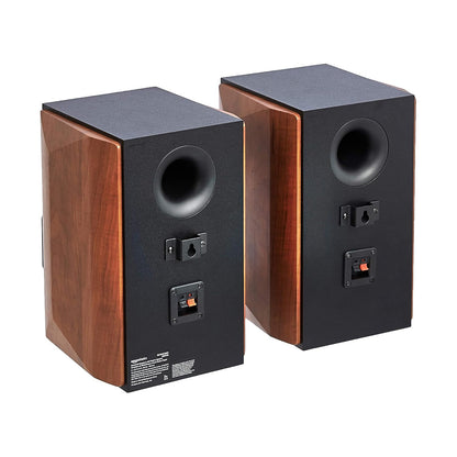 Bookshelf Speakers With Passive Speaker, 50W, 50-20KHz, Set of 2, Wood & Black