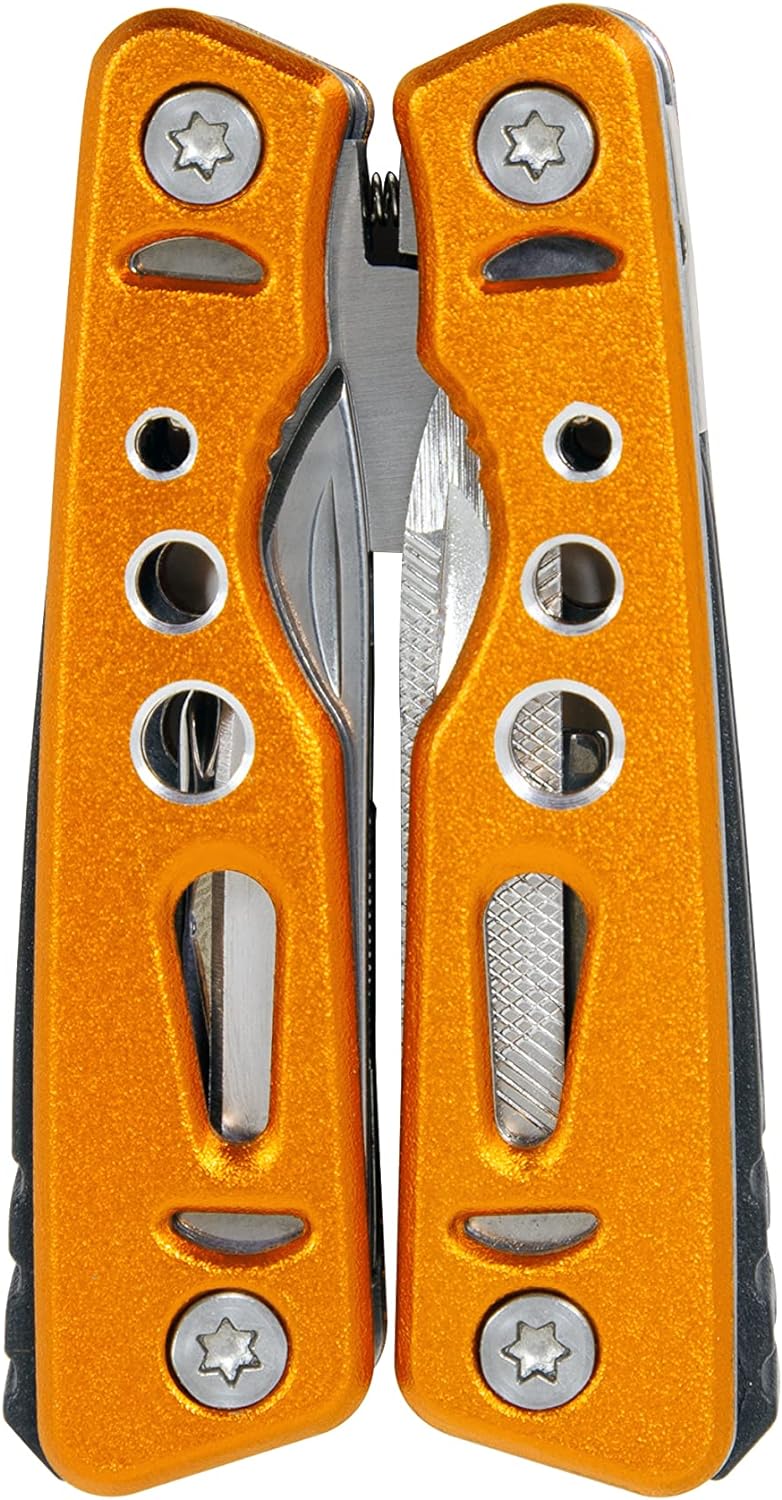 Milestone Compact Multi Function Camping Tool - Orange, 6.8 x 3.1 x 1.4 cm