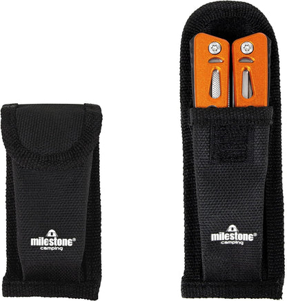 Milestone Compact Multi Function Camping Tool - Orange, 6.8 x 3.1 x 1.4 cm