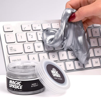 Reusable Luxury Dry Silver Cleaning Gel for Car Interior Keyboard or Laptop