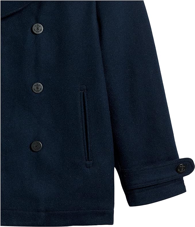 Men's Heavyweight Wool Blend Peacoat Classic Modern Style Keep Warm This Winter - RLO Tech