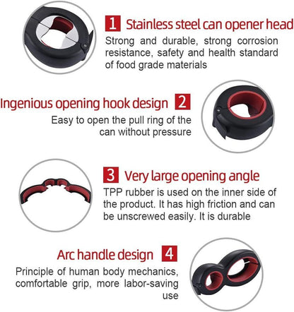 6 In 1 Multi Opener Kitchen Tool For Arthritis Assistance + 5 in 1 Bottle Opener - RLO Tech