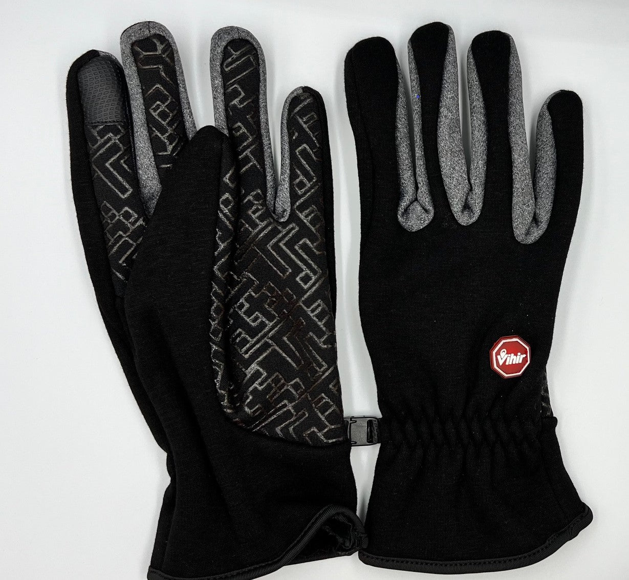 Cycling Gloves Touchscreen Running Black Gloves Warm Non-slip Fleece Lining