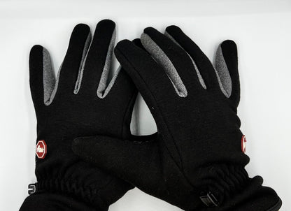 Cycling Gloves Touchscreen Running Black Gloves Warm Non-slip Fleece Lining