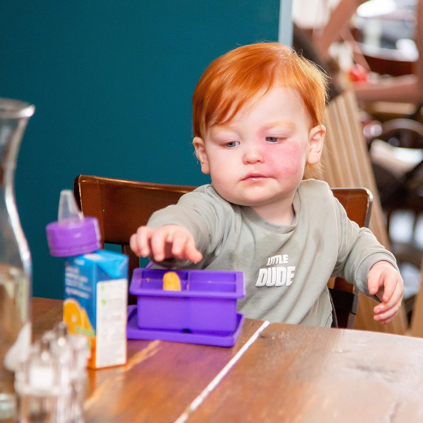 Silicone Baby Snack Box or Ice Cube Tray with Lid Ideal for Freezing & Weaning