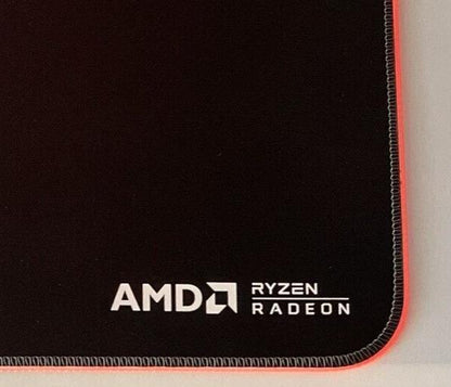 AMD RED LED GAMING MOUSE PAD - USB LIGHT-UP - ANTI SLIP (365 x 255 mm) - RLO Tech