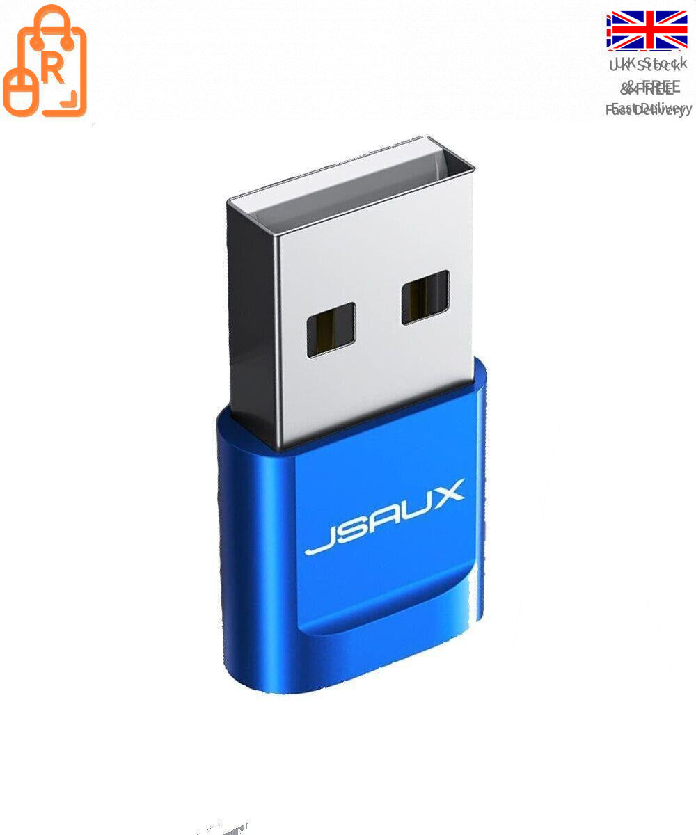 Premium USB Type C Female to USB A Male Adapter Converter Charger - Blue - RLO Tech