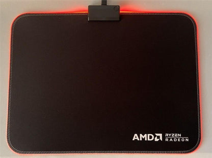 AMD RED LED GAMING MOUSE PAD - USB LIGHT-UP - ANTI SLIP (365 x 255 mm) - RLO Tech