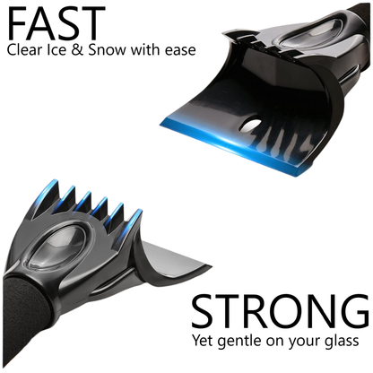 Premium Car Ice Scraper 2 In 1 Head For Ice & Clearing Snow A Winter Essential