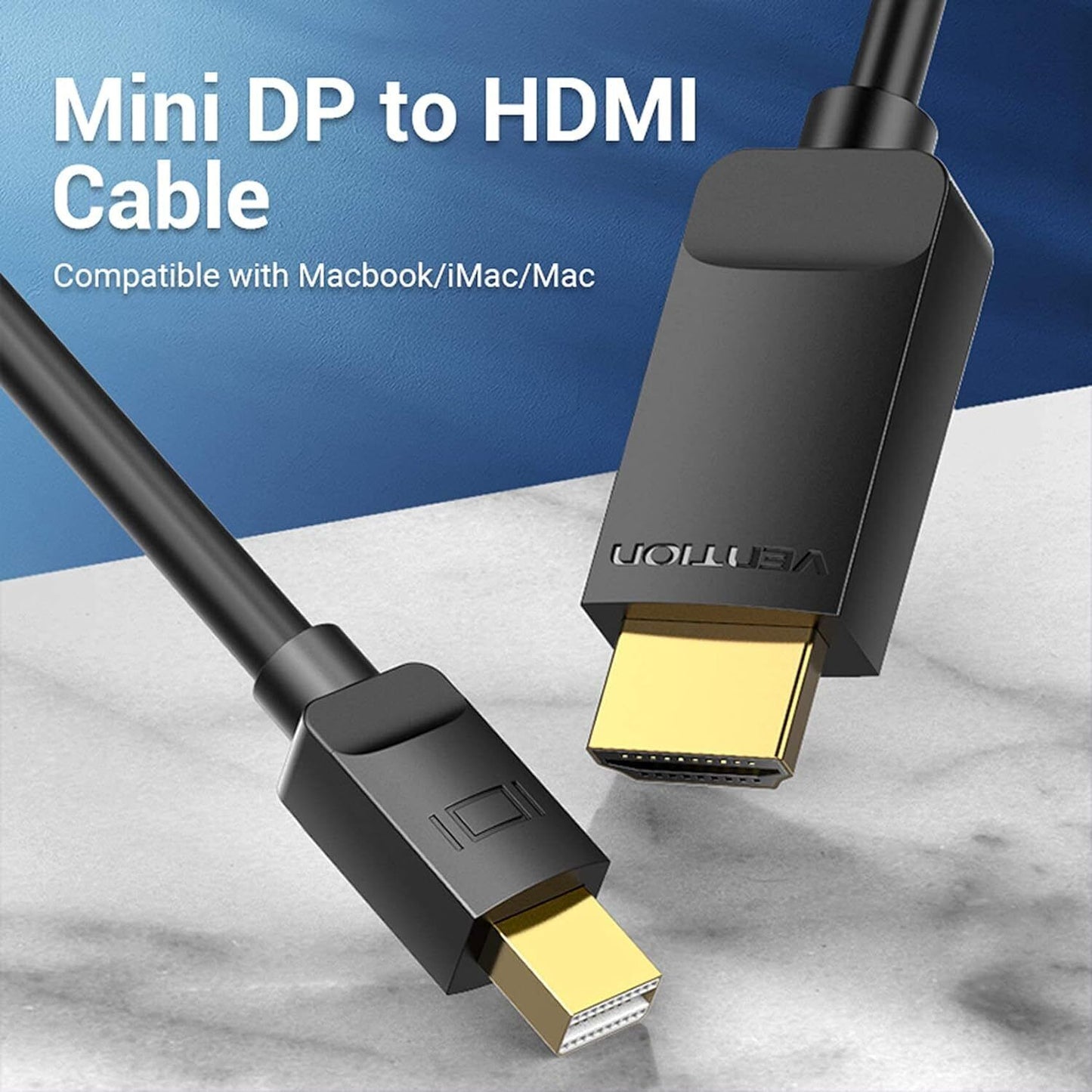 Mini DisplayPort To HDMI Cable, 1080P Compatible With MacBooks & MS Surface 3mtr