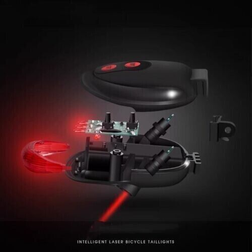 Pursuit Laser Bike Lane Marker and Tail Light / Rear Light, with 7 LED Functions