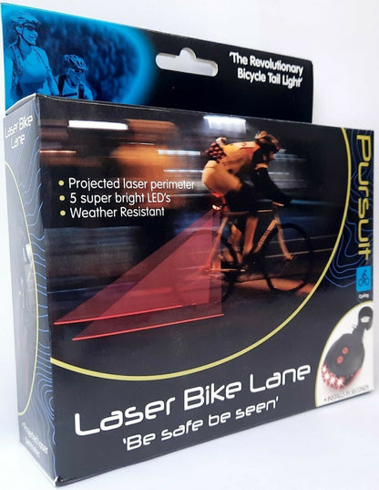 Pursuit Laser Bike Lane Marker and Tail Light / Rear Light, with 7 LED Functions