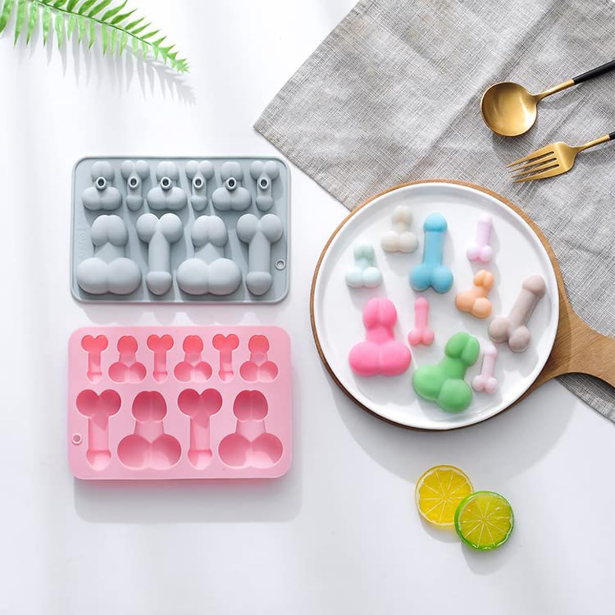 Funny Willy Ice Cube Tray Reusable for Chocolate Candy Ice or Decoration in Pink