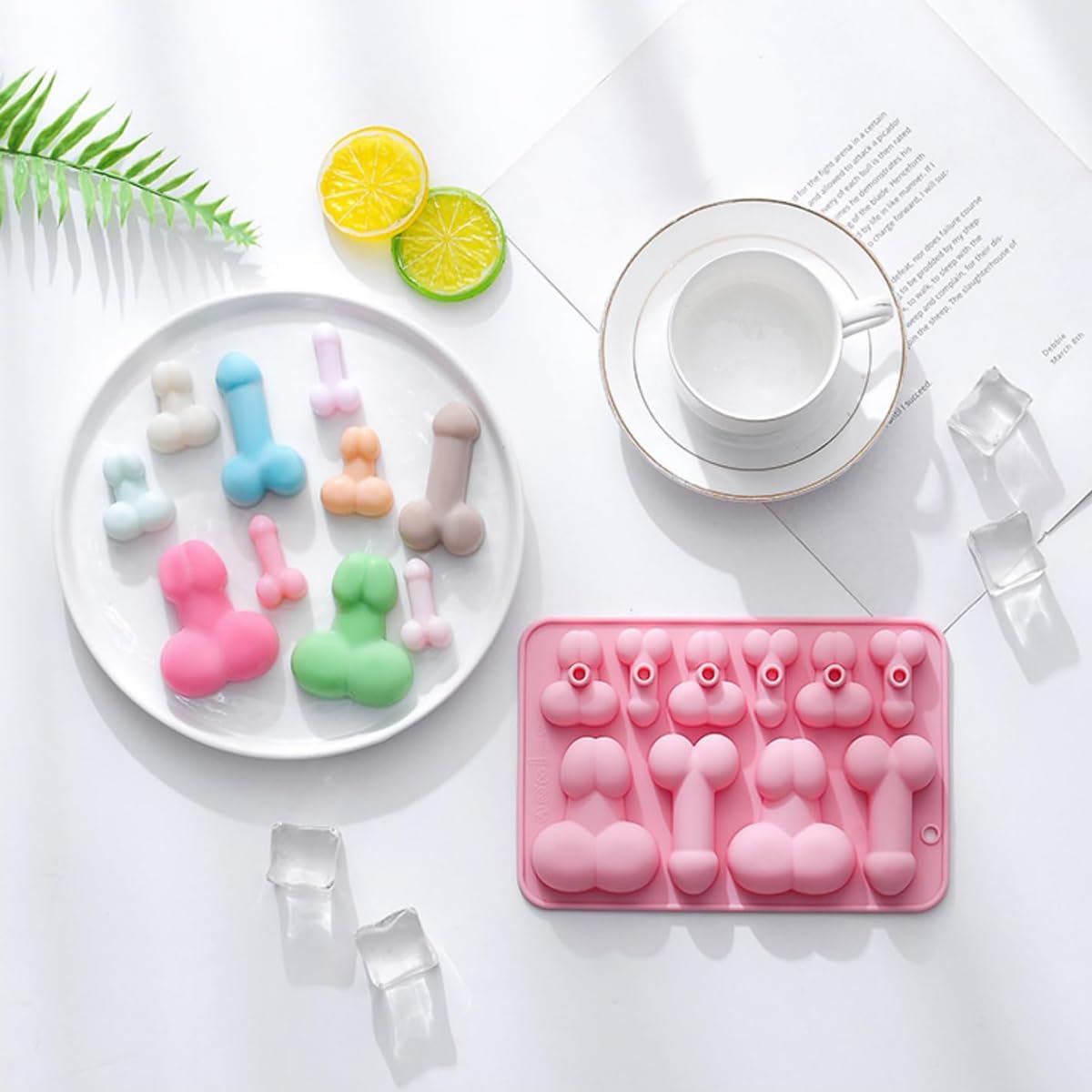 Funny Willy Ice Cube Tray Reusable for Chocolate Candy Ice or Decoration in Pink