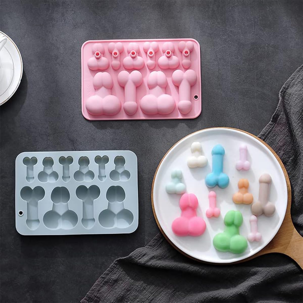 Funny Willy Ice Cube Tray Reusable for Chocolate Candy Ice or Decoration in Pink